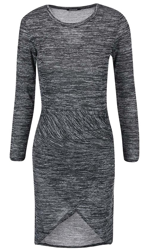 Tmavě šedé žíhané šaty Haily´s Eileen