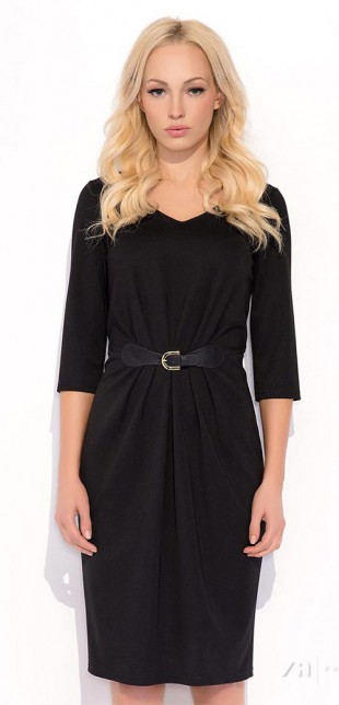 Elegantní pouzdrové šaty Blair v černé barvě