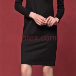 Černé luxusní pouzdrové šaty Dianna z lehké viskózy