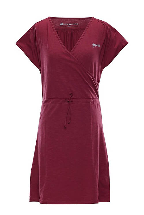 Zavinovací fialové dámské šaty Alpine Pro
