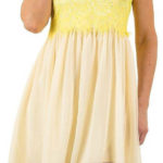 Pohodlné žluté letní šaty Iclothing