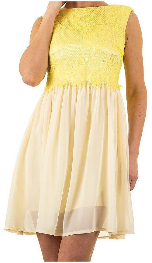 Pohodlné žluté letní šaty Iclothing