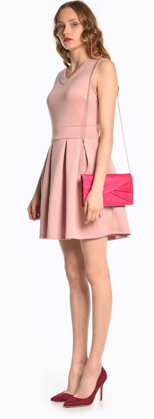 Společenské letní šaty růžové barvy