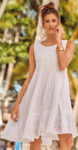 Bílé vzdušné plážové šaty Astratex Bali