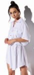 Bílé dámské košilové šaty v elegantním a nadčasovém střihu