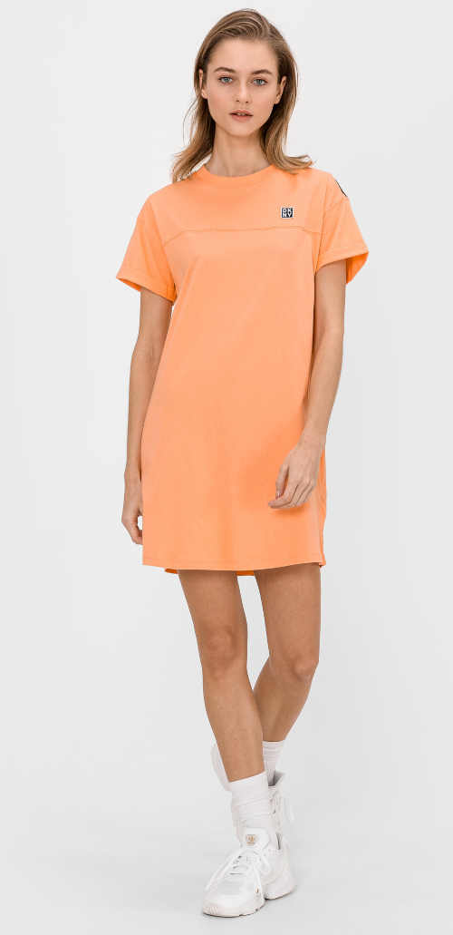 oranžové pohodlné šaty dkny