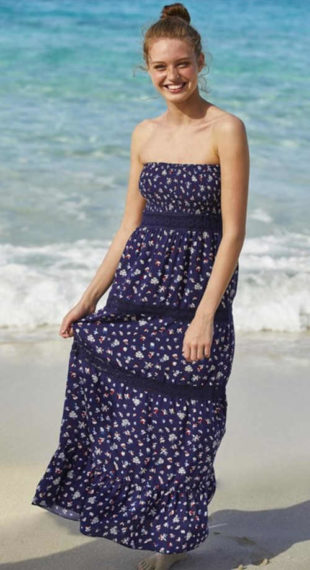 Dlouhé pohodlné plážové šaty s odnímatelnými ramínky