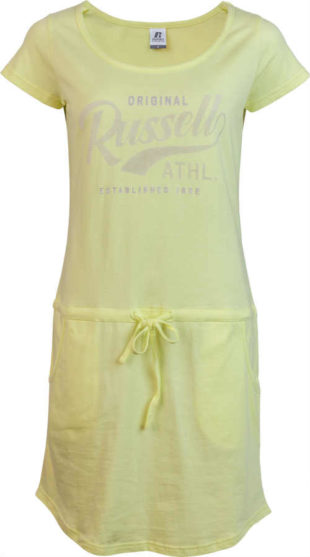 Dámské letní žluté šaty Russell sportovně-ležérního střihu