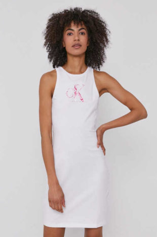 Bavlněné šaty Calvin Klein v moderním sportovním střihu