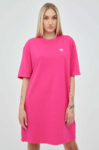 Krátké bavlněné šaty Adidas v růžovém provedení