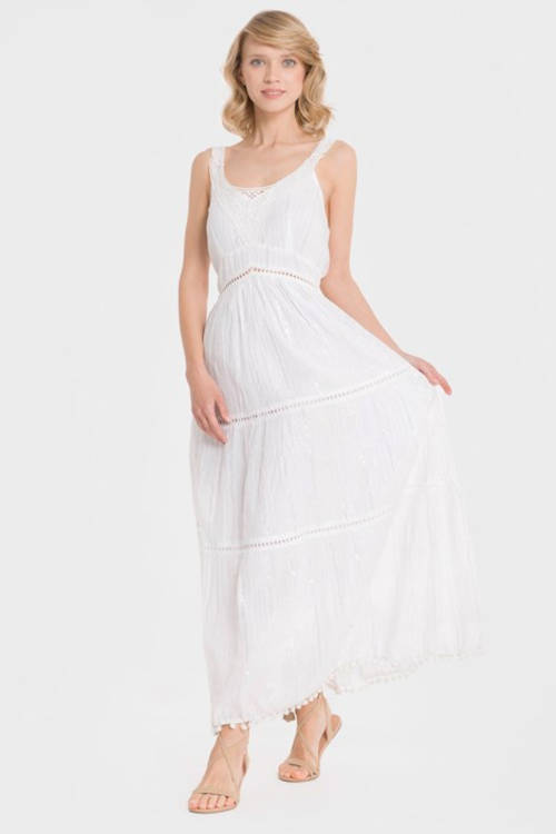 bílé dlouhé letní šaty