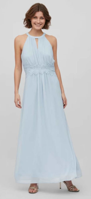 Moderní světle modré šaty na svatbu pro hosty