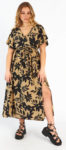 Levné květované dámské letní maxi šaty pro plnoštíhlé